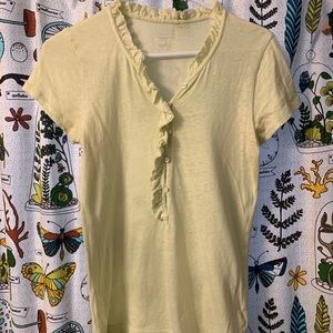 J Crew Women’s lightweight ruffle Tee Medium